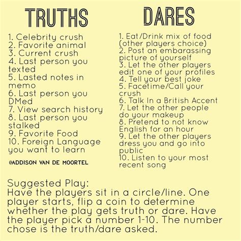 100+ Truth Or Dare